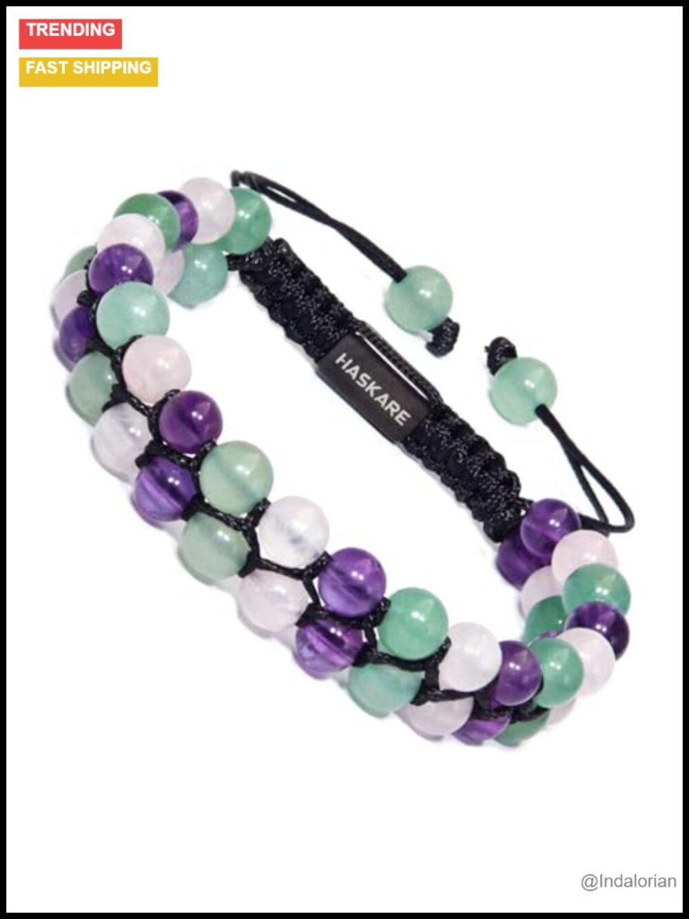 Matching Mother Daughter Crystal Bracelet Set Rose Quartz Amethyst Aventurine